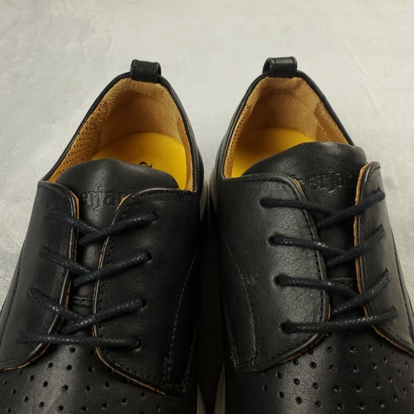 Amberjack The Original Oxford Leather Shoes Mens 7 Onyx Black Casual Dress - Picture 6 of 14